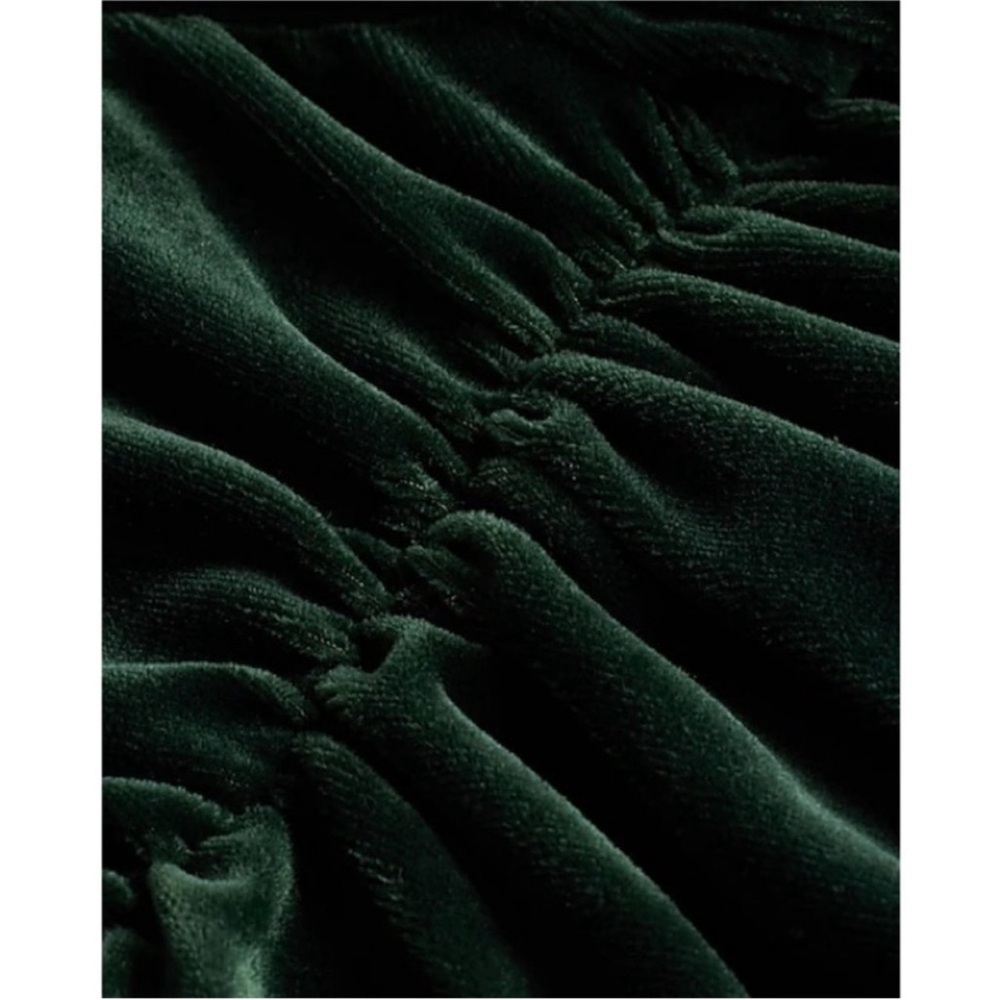 Express Velvet Body Contour Mock Neck Ruched Mini Dress - Picture 8 of 9